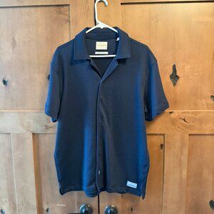 Scotch & Soda Leisure Buttondown Shortsleeve Mens L (Navy)